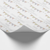 Isla gepersonaliseerde naam bunting gift cadeaupapier (Hoek)