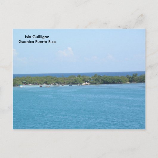 Isla Guilligan Guanica P.R. Briefkaart (Voorkant)
