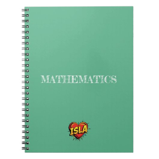 Isla Hart Groen Notitieboek (Voorkant)