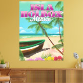 Isla Holbox Mexico Canvas Afdruk (Insitu (Woonkamer))