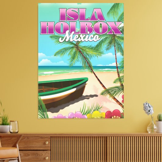 Isla Holbox Mexico Canvas Afdruk (Insitu (Woonkamer))