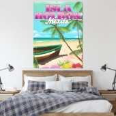 Isla Holbox Mexico Canvas Afdruk (Insitu (Slaapkamer))