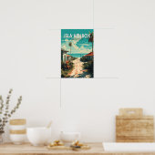 Isla Holbox Mexico Reis Kunst Vintage Poster (Keuken)