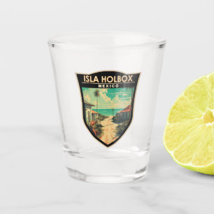 Isla Holbox Mexico Reis Kunst Vintage Shot Glas