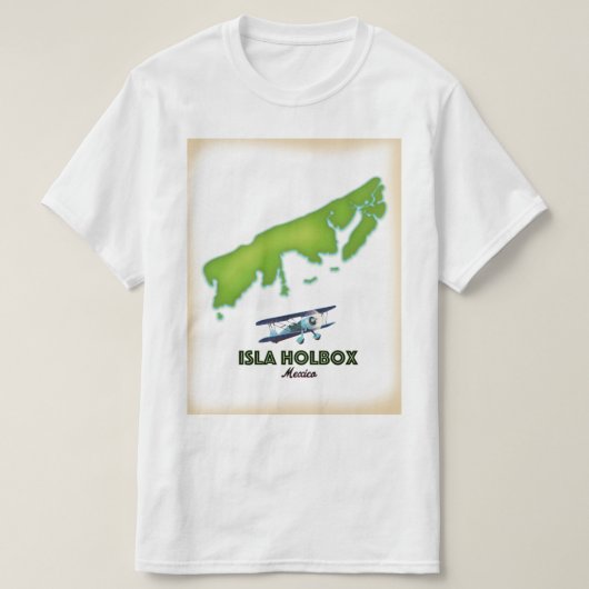 Isla Holbox Mexico reisposter T-shirt (Design voorkant)