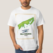 Isla Holbox Mexico reisposter T-shirt (Voorkant)