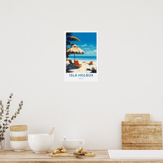 Isla Holbox Mexico Reisprint Poster (Keuken)