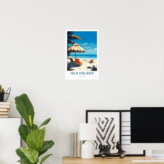 Isla Holbox Mexico Reisprint Poster (Thuiskantoor)