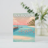 Isla Holbox Mexico Reizen Strand Briefkaart (Staand voorkant)