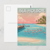Isla Holbox Mexico Reizen Strand Briefkaart (Voorkant / Achterkant)