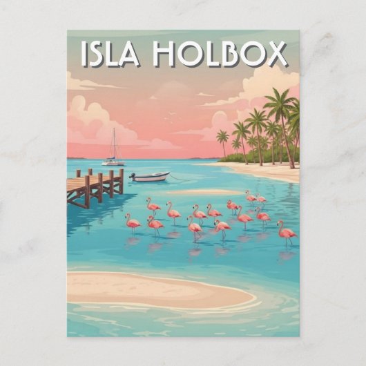 Isla Holbox Mexico Reizen Strand Briefkaart (Voorkant)