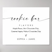 ISLA Minimalistische Cookie Bar Trouwvoorkeurteken Poster (Voorkant)