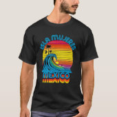 Isla Mujeres Mexico Retro Throwback Surf & Beach S T-shirt (Voorkant)