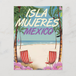 Isla Mujeres Mexico strandposter Briefkaart