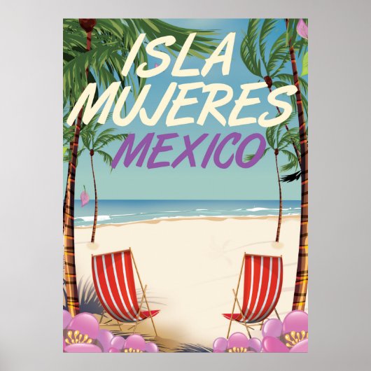 Isla Mujeres Mexico strandposter Poster (Voorkant)