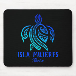Isla Mujeres Mexico Zeeschildpad Tie Dye Hibiscus Muismat