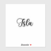Isla Name - Handgeschreven kalligrafie Sticker (Vel)