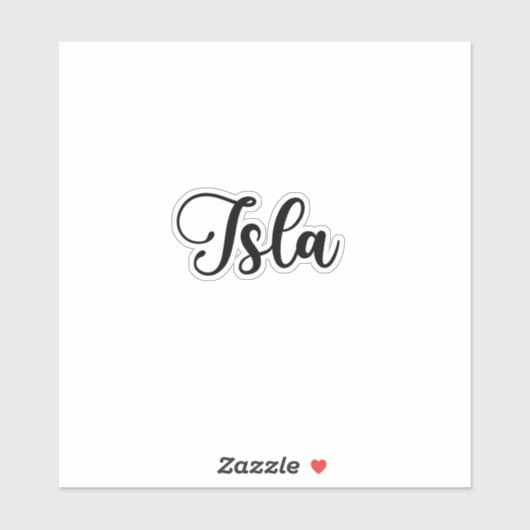 Isla Name - Handgeschreven kalligrafie Sticker (Vel)