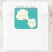 Isla Ometepe Vierkante Sticker (Tas)