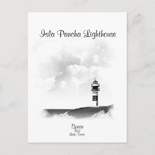 ISLA PANCHA LIGHTHOUSE, SPANJE BRIEFKAART (Voorkant)