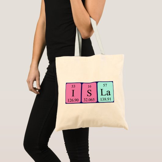 Isla Periodieke Naam canvas tas (Voorkant (product))