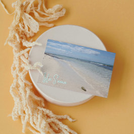 Isla Saona - Caribisch strand met zeeschelp Briefkaart