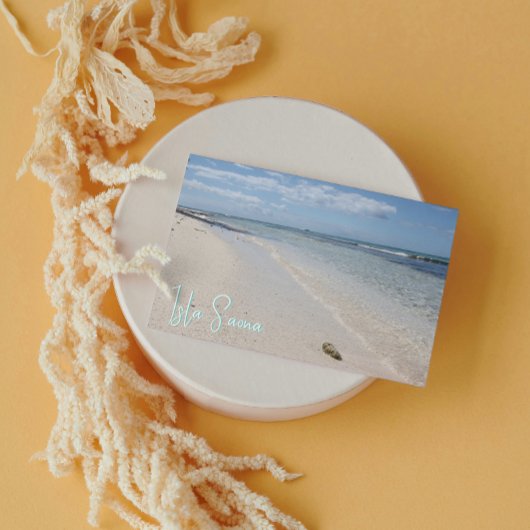 Isla Saona - Caribisch strand met zeeschelp Briefkaart