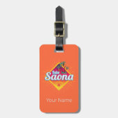 Isla Saona Caribische Dominicaanse Republiek Retro Bagagelabel (Voorkant verticaal)