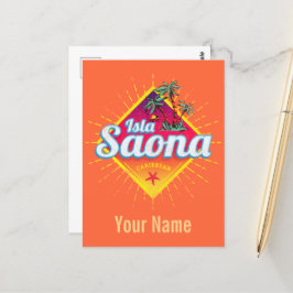 Isla Saona Caribische Dominicaanse Republiek Retro Briefkaart