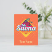 Isla Saona Caribische Dominicaanse Republiek Retro Briefkaart (Staand voorkant)