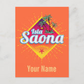 Isla Saona Caribische Dominicaanse Republiek Retro Briefkaart (Voorkant)