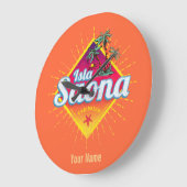 Isla Saona Caribische Dominicaanse Republiek Retro Grote Klok (Hoek)