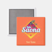 Isla Saona Caribische Dominicaanse Republiek Retro Magneet (Voorkant / Achterkant)