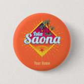 Isla Saona Caribische Dominicaanse Republiek Retro Ronde Button 5,7 Cm (Voorkant)