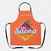 Isla Saona Caribische Dominicaanse Republiek Retro Schort (Voorkant)