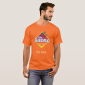 Isla Saona Caribische Dominicaanse Republiek Retro T-shirt (Voorkant volledig)
