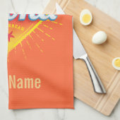 Isla Saona Caribische Dominicaanse Republiek Retro Theedoek (Quarter Fold)