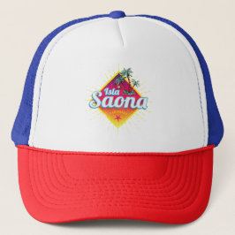 Isla Saona Caribische Dominicaanse Republiek Retro Trucker Pet