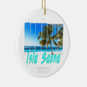 Isla Saona Dominicaanse Republiek Strand  Design Keramisch Ornament (Rechts)