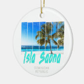 Isla Saona Dominicaanse Republiek Strand  Design Keramisch Ornament (Links)
