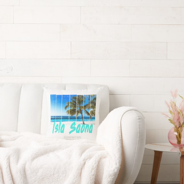 Isla Saona Dominicaanse Republiek Strand  Design Kussen (Bank)