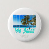 Isla Saona Dominicaanse Republiek Strand Design Ronde Button 5,7 Cm (Voorkant)