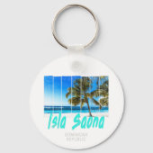 Isla Saona Dominicaanse Republiek Strand Design Sleutelhanger (Voorkant)
