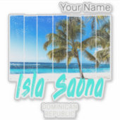 Isla Saona Dominicaanse Republiek Strand  Design Sticker (Voorkant)