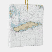 Isla Vieques Chart Keramisch Ornament (Rechts)