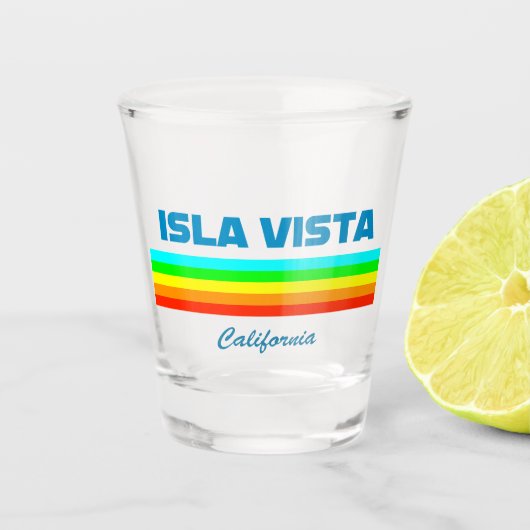 Isla Vista California Shot Glass. Shot Glas (Voorkant)