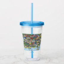 Isla Vista Map Acrylische Tumbler