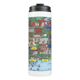 Isla Vista Map Thermal Tumbler Thermosbeker