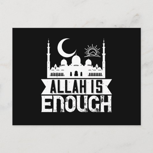 islam - Allah is genoeg Briefkaart (Voorkant)