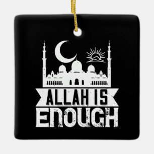 Islam - Allah is genoeg Keramisch Ornament